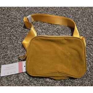UNNI Everyday Gold Solid Color Cross Body Mini Belt Bag Fanny Pack NWT